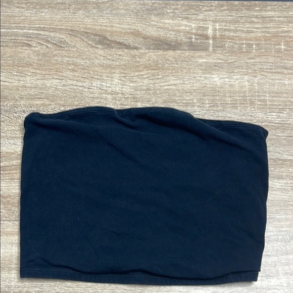Garage Black Cropped Tube Top Double Layer Stretch Size S - Picture 8 of 8
